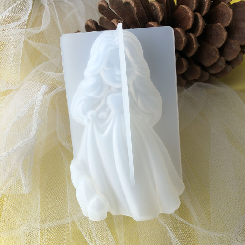 Soap Making Bar - 3D Schattige Prinses Siliconen Kaars Schimmel