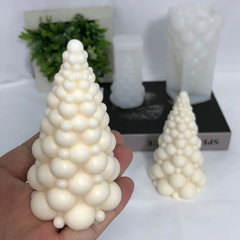 Soap Making Essentials - 3d Bubble Kerstboom Siliconen Kaarsvorm Handgemaakte