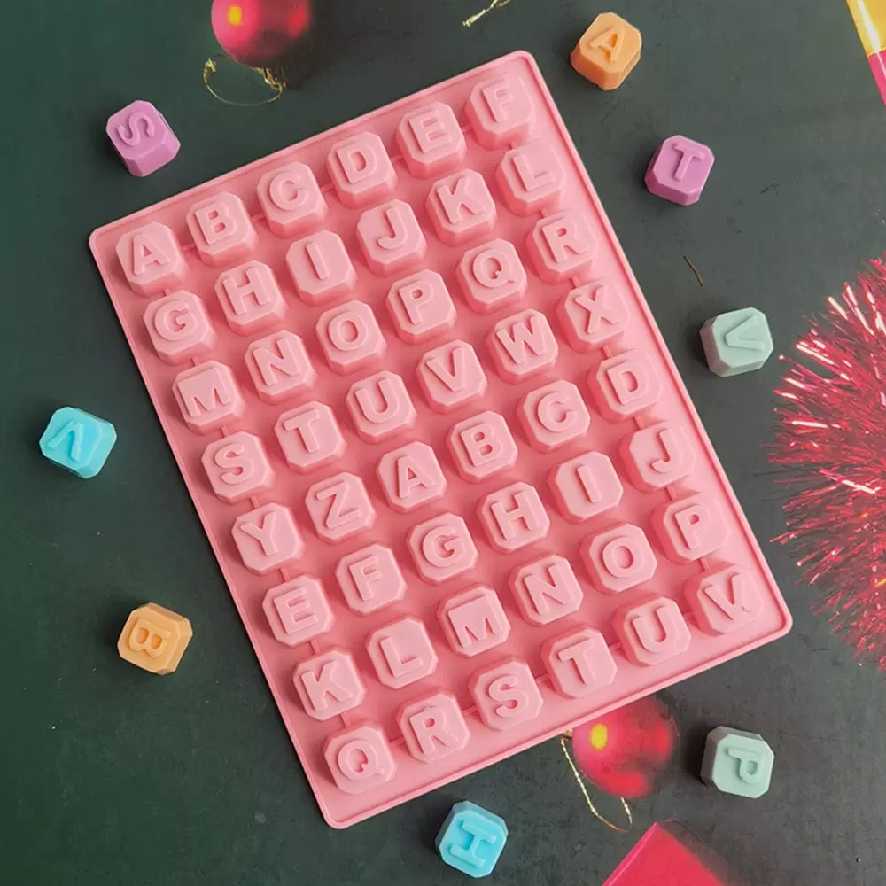 Soap Making Bar - 48-letters Enghish alfabet letter siliconen mal