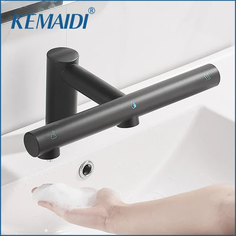 Soap Making Lab - KEMAIDI Badkamerkranen 3-in-1 Ontwerp Automatische Zeepdispenser