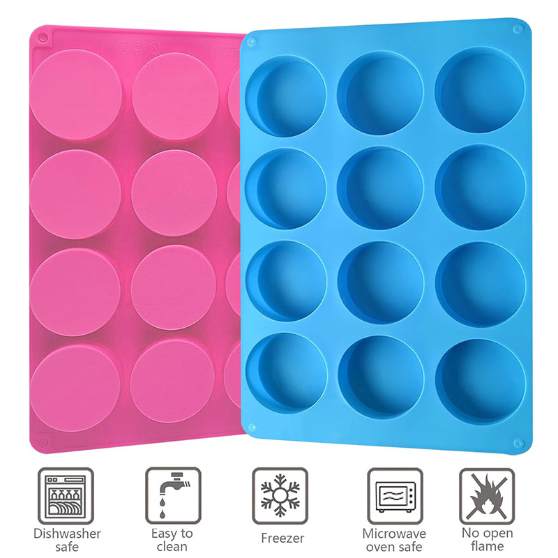 Ronde siliconen mallen met 12  - Soap Making Bar recensie en prijs