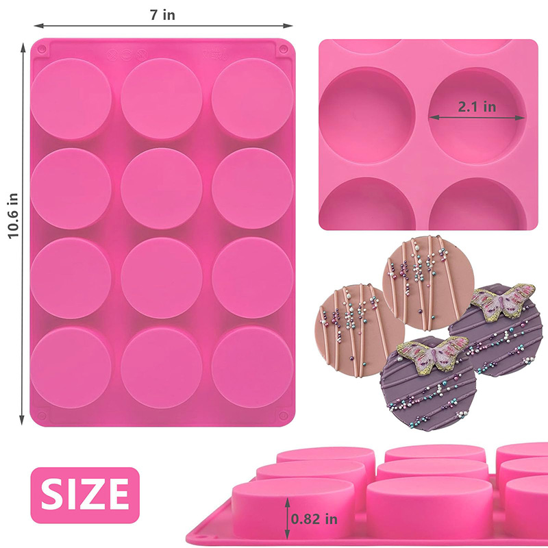 Ronde siliconen mallen met 12  - Soap Making Bar recensie en prijs