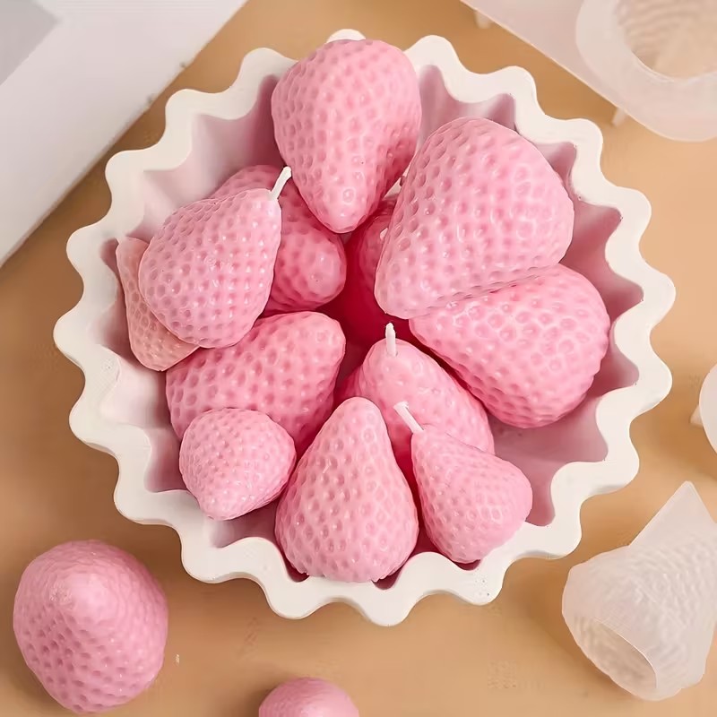 Aardbei siliconen kaarsvorm vo - Soap Making Bar recensie en prijs