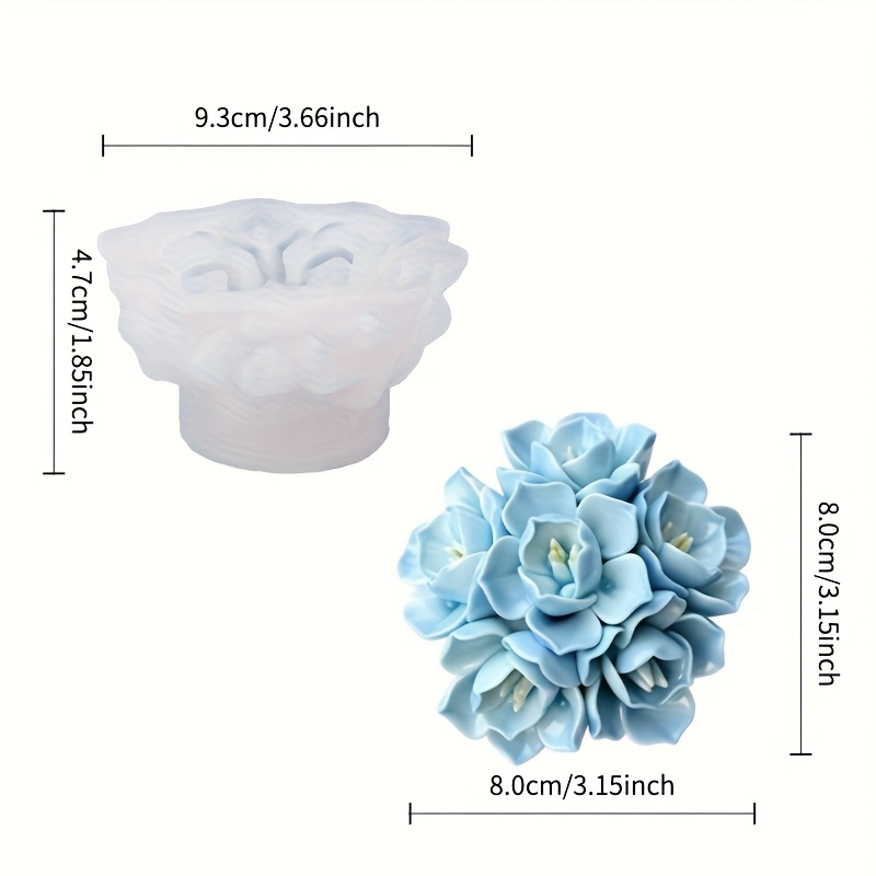 1 siliconen mal voor hortensia - Soap Making Bar recensie en prijs