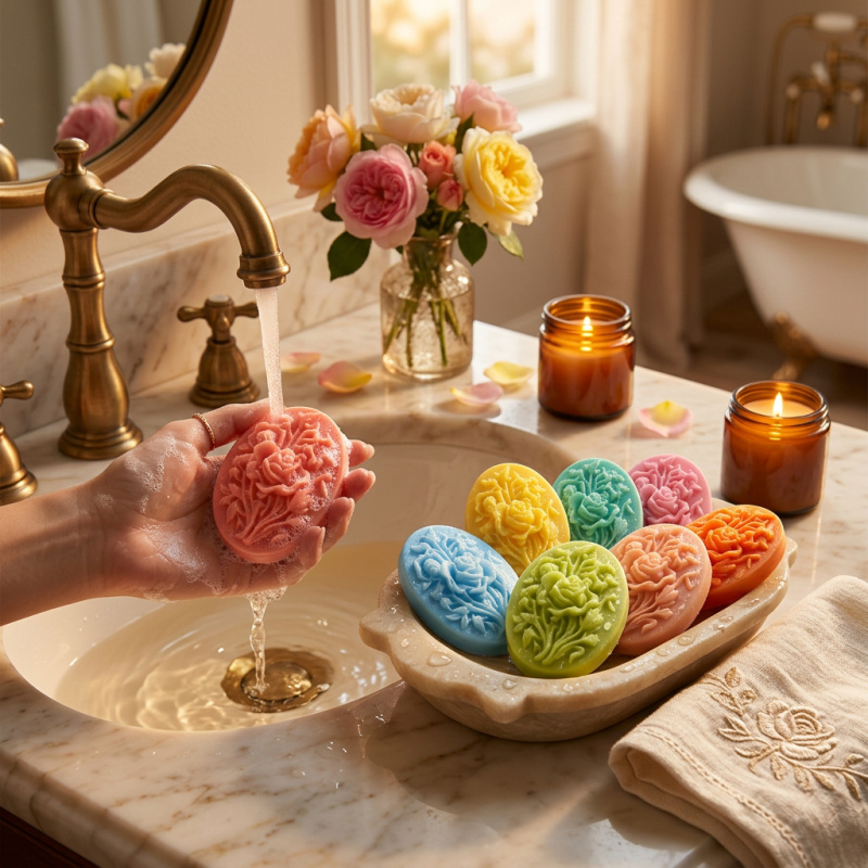 4 siliconenvormen met bloemvor - Soap Making Bar recensie en prijs