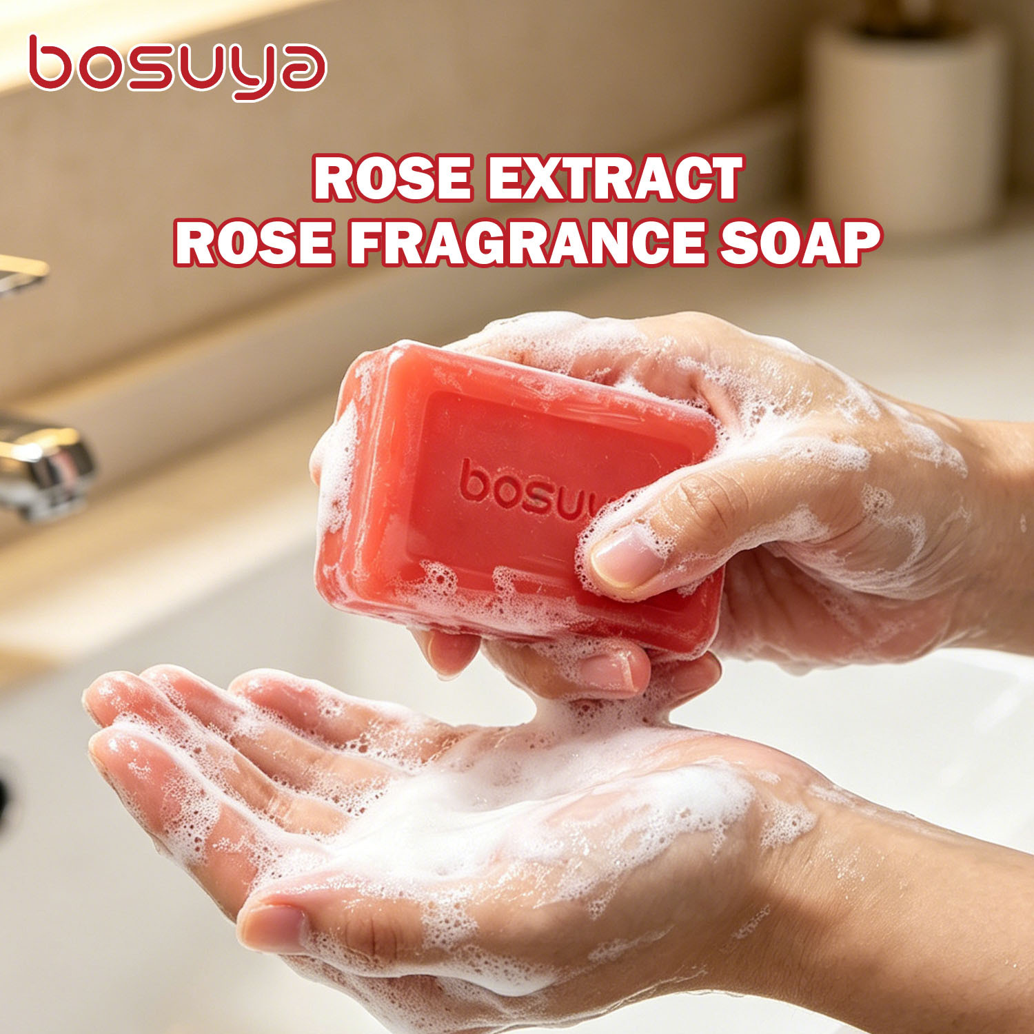 Rozenzeep, zeep voor lichaam e - Essential Oil Soap recensie en prijs